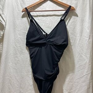 La Blanca Black One-piece Goddess Swimsuit